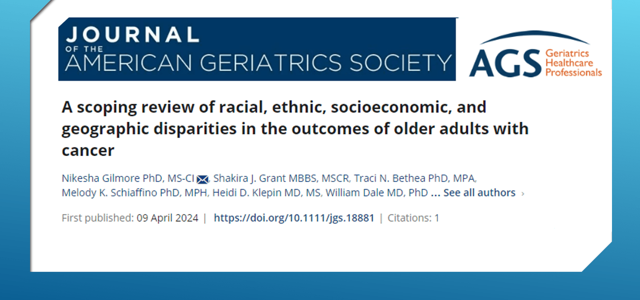 A Scoping Review of Racial, Ethnic, Socioeconomic, and Geographic Disparities in the Outcomes of Older Adults with Cancer